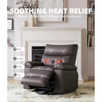 Fauteuil inclinable surdimensionné, canapé inclinable manuel pour adultes, rembourrage en éponge 1,5X, canapé simple ergonomique, porte-gobelets, pour salon