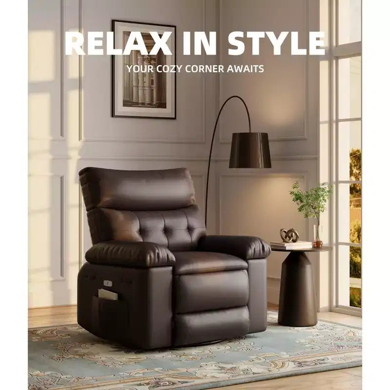 Fauteuil inclinable surdimensionné, canapé inclinable manuel pour adultes, rembourrage en éponge 1,5X, canapé simple ergonomique, porte-gobelets, pour salon