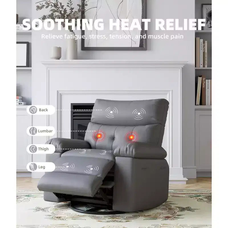 Fauteuil inclinable surdimensionné, canapé inclinable manuel pour adultes, rembourrage en éponge 1,5X, canapé simple ergonomique, porte-gobelets, pour salon
