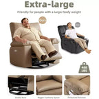 Fauteuil inclinable surdimensionné, canapé inclinable manuel pour adultes, rembourrage en éponge 1,5X, canapé simple ergonomique, porte-gobelets, pour salon