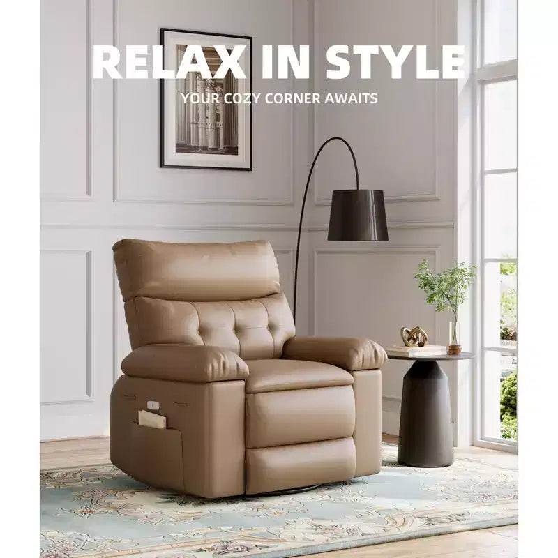 Fauteuil inclinable surdimensionné, canapé inclinable manuel pour adultes, rembourrage en éponge 1,5X, canapé simple ergonomique, porte-gobelets, pour salon