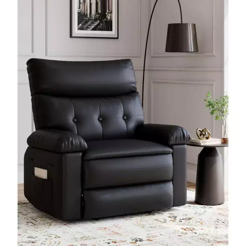 Fauteuil inclinable surdimensionné, canapé inclinable manuel pour adultes, rembourrage en éponge 1,5X, canapé simple ergonomique, porte-gobelets, pour salon