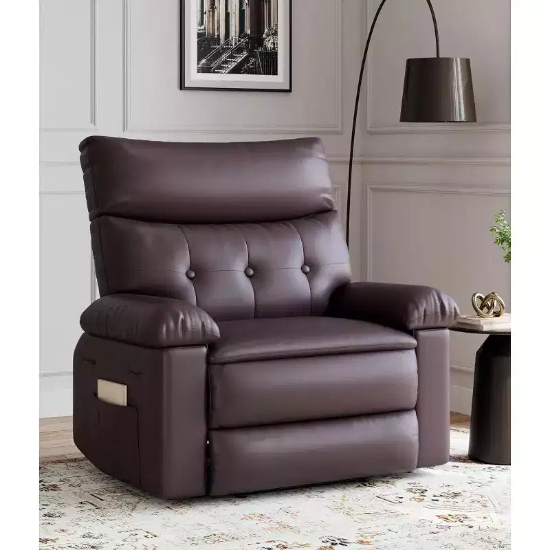 Fauteuil inclinable surdimensionné, canapé inclinable manuel pour adultes, rembourrage en éponge 1,5X, canapé simple ergonomique, porte-gobelets, pour salon
