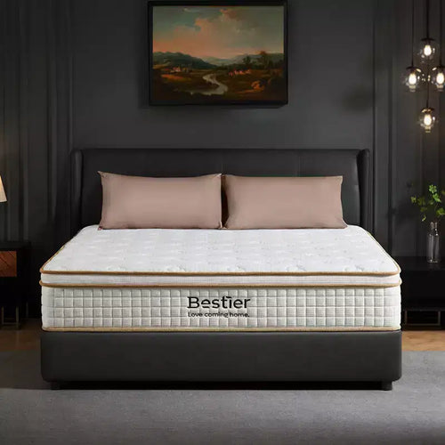 12 inch Twin Size Tencel Medium Hybrid Mattress, Plush Layer and Cooling Gel Memory Foam Mattress in a Box