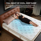 Matelas hybride Tencel de 12 pouces, taille double, mousse à mémoire de forme rafraîchissante et couche moelleuse, livré dans une boîte