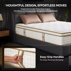 Matelas hybride Tencel de 12 pouces, taille double, mousse à mémoire de forme rafraîchissante et couche moelleuse, livré dans une boîte