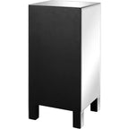 Bonnlo Table de chevet miroir à 3 tiroirs pour chambre à coucher, salon, argent, 11,7 L x 11,8 l x 23,8 H