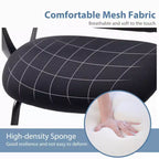Chaise de bureau ergonomique Okak avec assise rembourrée, chaise d'ordinateur avec accoudoirs et soutien lombaire, chaise de bureau pour salle de lecture, bureau