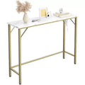 39.3 Narrow Console Table, Black Sofa Table with Outlets, Behind Couch Table , 2 Tier Entry Hallway Table for Entryway,Living Room, Foyer, Office