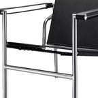 HomeRoots Fauteuil en acier inoxydable argenté 24 po