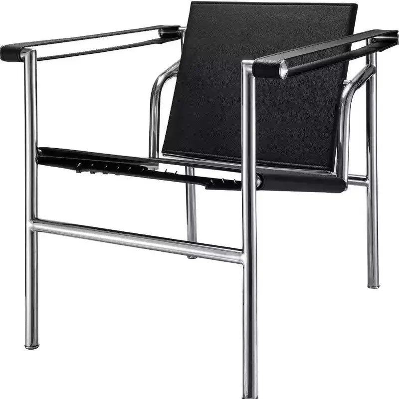 HomeRoots Fauteuil en acier inoxydable argenté 24 po