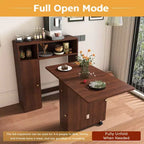 Table à manger pliante peu encombrante avec buffet mural et rangement pour petits espaces, table à manger à abattants