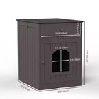 Meuble de litière pour chat avec tiroirs, meuble cache-litière, station de toilettage en bois pour chats pour chambres et salons