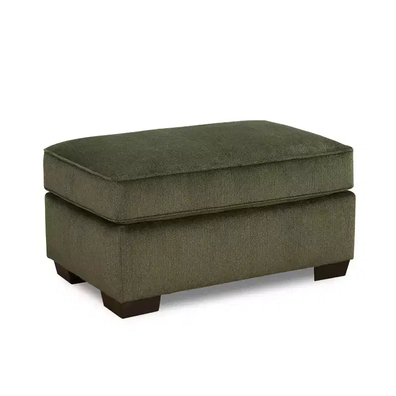 Pouf de salon Marvella de Roundhill Furniture avec revêtement en chenille Mosswood
