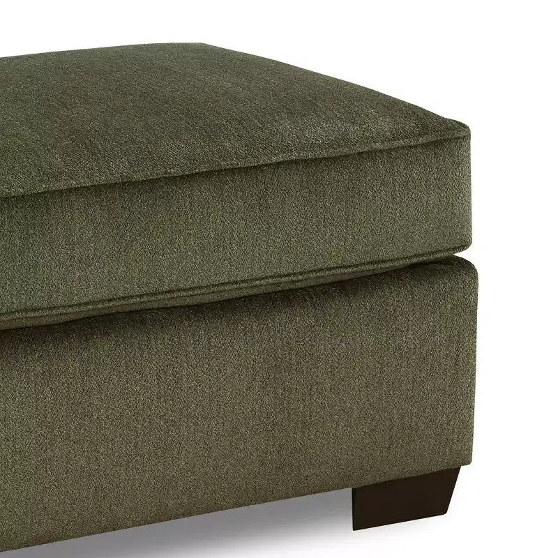 Pouf de salon Marvella de Roundhill Furniture avec revêtement en chenille Mosswood