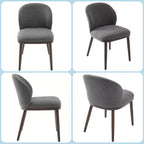 Lot de deux chaises de salle à manger, assises rembourrées, pieds en bois, design ergonomique, capacité de poids de 120 kg, idéales pour les salles à manger.
