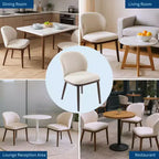 Lot de deux chaises de salle à manger, assises rembourrées, pieds en bois, design ergonomique, capacité de poids de 120 kg, idéales pour les salles à manger.