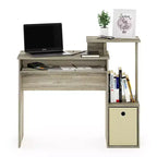 Bureaux HomeStock gris en verre de 76 cm de hauteur avec tiroir de classement