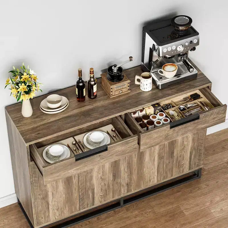 2 tiroirs et 4 portes, Meuble buffet/bahut pour cuisine,