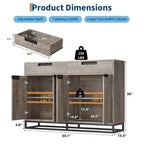 2 tiroirs et 4 portes, Meuble buffet/bahut pour cuisine,