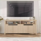 Meuble TV de ferme pour téléviseur de 70 pouces, meuble de divertissement de 160 cm de long avec rangement et étagère ouverte, grand meuble TV, table console média moderne et haute.