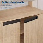 Meuble TV de ferme pour téléviseur de 70 pouces, meuble de divertissement de 160 cm de long avec rangement et étagère ouverte, grand meuble TV, table console média moderne et haute.