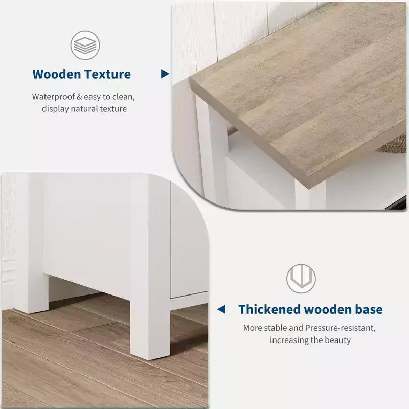 Meuble TV de ferme pour téléviseur de 70 pouces, meuble de divertissement de 160 cm de long avec rangement et étagère ouverte, grand meuble TV, table console média moderne et haute.