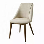 Lot de 2 chaises de salle à manger Royal Hampton, tissu beige, pieds fuselés marron