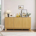 GustoWave 58 Modern Farmhouse Buffet Cabinet with Curved Doors - Wood Storage Sideboard for Dining Room, Coffee Bar Console, Living Room