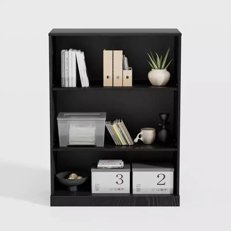 PexFix 41x31x16 Étagère/Meuble de Rangement en Bois sans Porte, Bibliothèque et Meuble de Bureau pour Cuisine, Chambre, Entrée, Salon, Salle à Manger, Noir