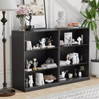 PexFix 41x31x16 Étagère/Meuble de Rangement en Bois sans Porte, Bibliothèque et Meuble de Bureau pour Cuisine, Chambre, Entrée, Salon, Salle à Manger, Noir