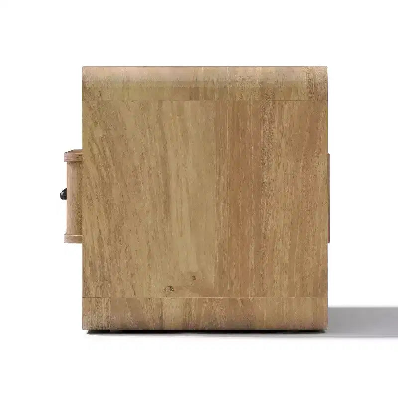 Table de chevet LuxenHome avec tiroir, 39,9 cm de haut, Chêne clair, Table d'appoint pour chambre à coucher, salon, marron