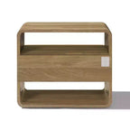 Table de chevet LuxenHome avec tiroir, 39,9 cm de haut, Chêne clair, Table d'appoint pour chambre à coucher, salon, marron