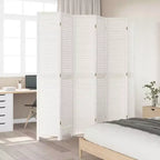 vidaXL Paravent à 6 Panneaux Blanc Bois Massif de Paulownia