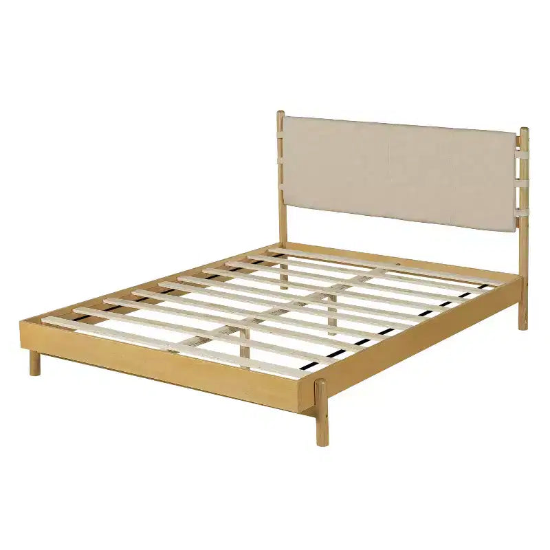 Cadre de lit Queen/King, lit plateforme en bois avec tête de lit - ModernLuxe