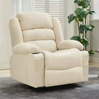 Fauteuil inclinable large COZONY pour adultes, fauteuil de relaxation manuel surdimensionné avec accoudoir, dossier, 2 porte-gobelets et pochette latérale pour salon