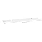 Lot de 2 étagères murales Ledge en MDF blanc de 80 cm de long