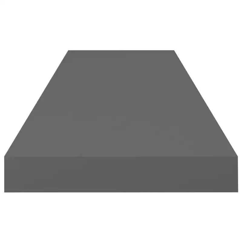 Étagère murale MDF gris laqué, métal, 80 cm de long