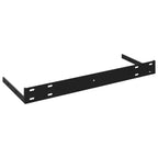 Étagère murale MDF gris laqué, métal, 80 cm de long