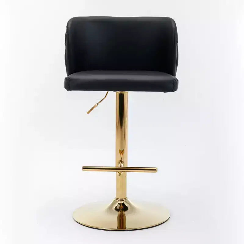 Tabourets de bar pivotants Okak avec hauteur d'assise réglable, lot de 2, tabourets de bar à hauteur de comptoir rembourrés avec dossier capitonné pour pub à domicile