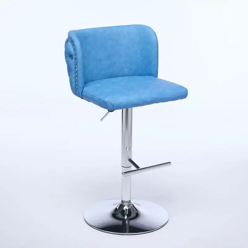 Tabourets de bar pivotants Okak avec hauteur d'assise réglable, lot de 2, tabourets de bar à hauteur de comptoir rembourrés avec dossier capitonné pour pub à domicile