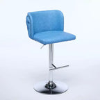 Tabourets de bar pivotants Okak avec hauteur d'assise réglable, lot de 2, tabourets de bar à hauteur de comptoir rembourrés avec dossier capitonné pour pub à domicile