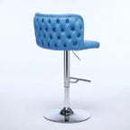 Tabourets de bar pivotants Okak avec hauteur d'assise réglable, lot de 2, tabourets de bar à hauteur de comptoir rembourrés avec dossier capitonné pour pub à domicile