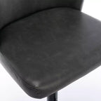 Tabourets de bar pivotants Okak avec hauteur d'assise réglable, lot de 2, tabourets de bar à hauteur de comptoir rembourrés avec dossier capitonné pour pub à domicile