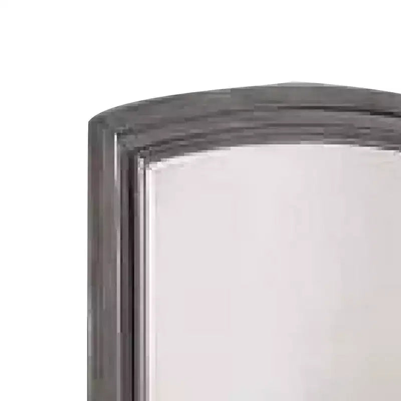 Miroir de commode Royal Hampton, cadre en pin gris, détails sculptés rustiques 36x42