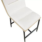 Meridian Furniture, Tabouret de comptoir rembourré en tissu Viceroy, Lot de 2