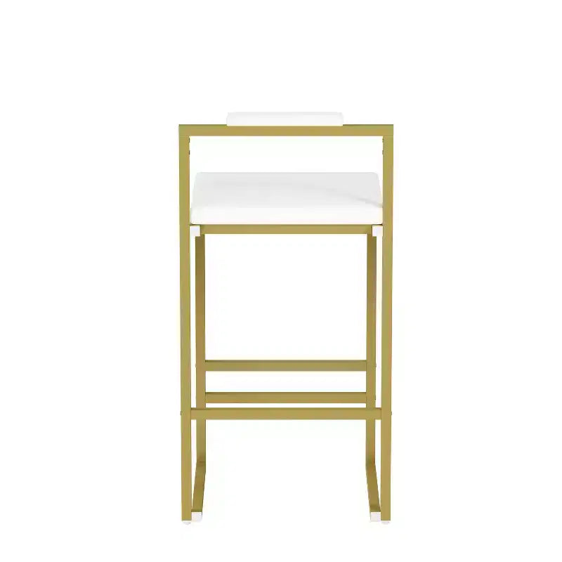 Okak Tabourets de Bar Rembourrés en Velours Lot de 2, Tabourets de Comptoir de Cuisine Modernes avec Assise Carrée pour Îlot de Cuisine, Salle à Manger