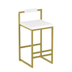 Okak Tabourets de Bar Rembourrés en Velours Lot de 2, Tabourets de Comptoir de Cuisine Modernes avec Assise Carrée pour Îlot de Cuisine, Salle à Manger