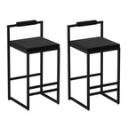Okak Tabourets de Bar Rembourrés en Velours Lot de 2, Tabourets de Comptoir de Cuisine Modernes avec Assise Carrée pour Îlot de Cuisine, Salle à Manger