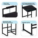 Okak Tabourets de Bar Rembourrés en Velours Lot de 2, Tabourets de Comptoir de Cuisine Modernes avec Assise Carrée pour Îlot de Cuisine, Salle à Manger